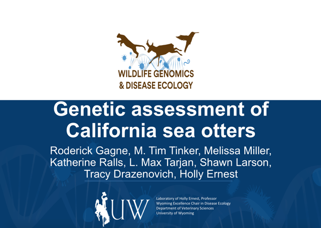 Presentation screenshot of Genetic assessment of CA sea otters