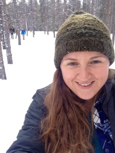Melanie LaCava in snowy forest